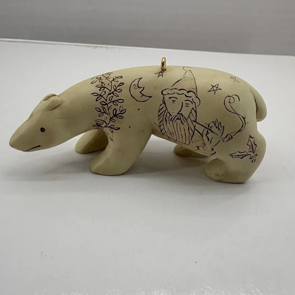 Hallmark Keepsake Ornament 2000 Northern Art Polar Bear Carving By Rich Lapierre